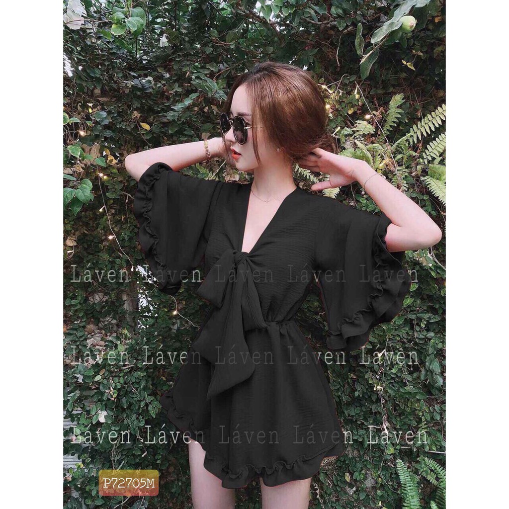 Jum đi biển cổ V tay xòe siêu chất TTSA0264