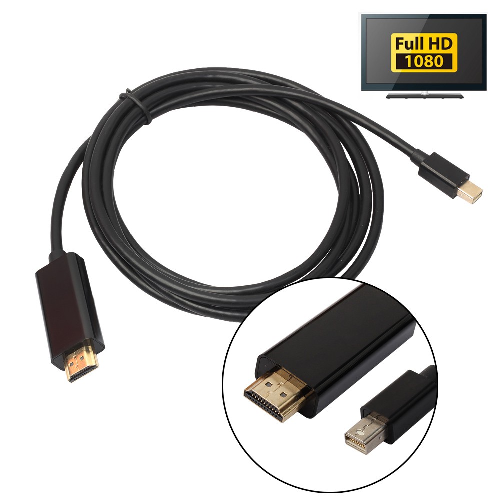 DECEBLE 6Ft Thunderbolt Mini DisplayPort DP to HDMI Adapter Cable for Book
