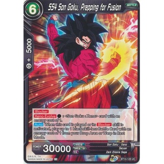 Thẻ bài Dragonball - TCG - SS4 Son Goku, Prepping for Fusion / BT14-125'