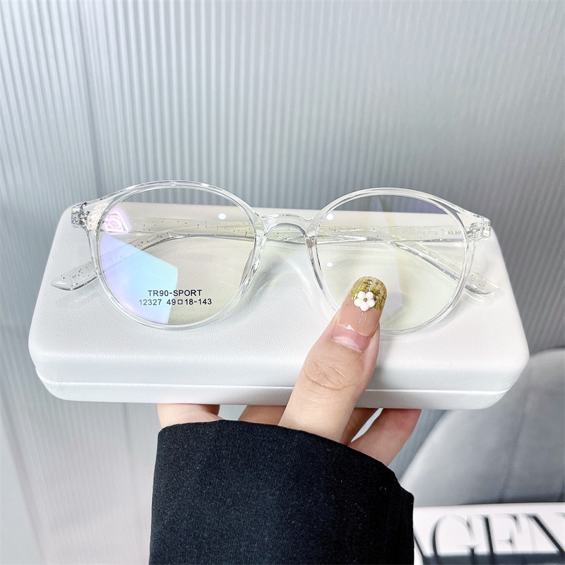 Kính Không Gọng TR90 Chống Ánh Sáng Xanh Siêu Nhẹ Phong Cách Retro Thời Trang