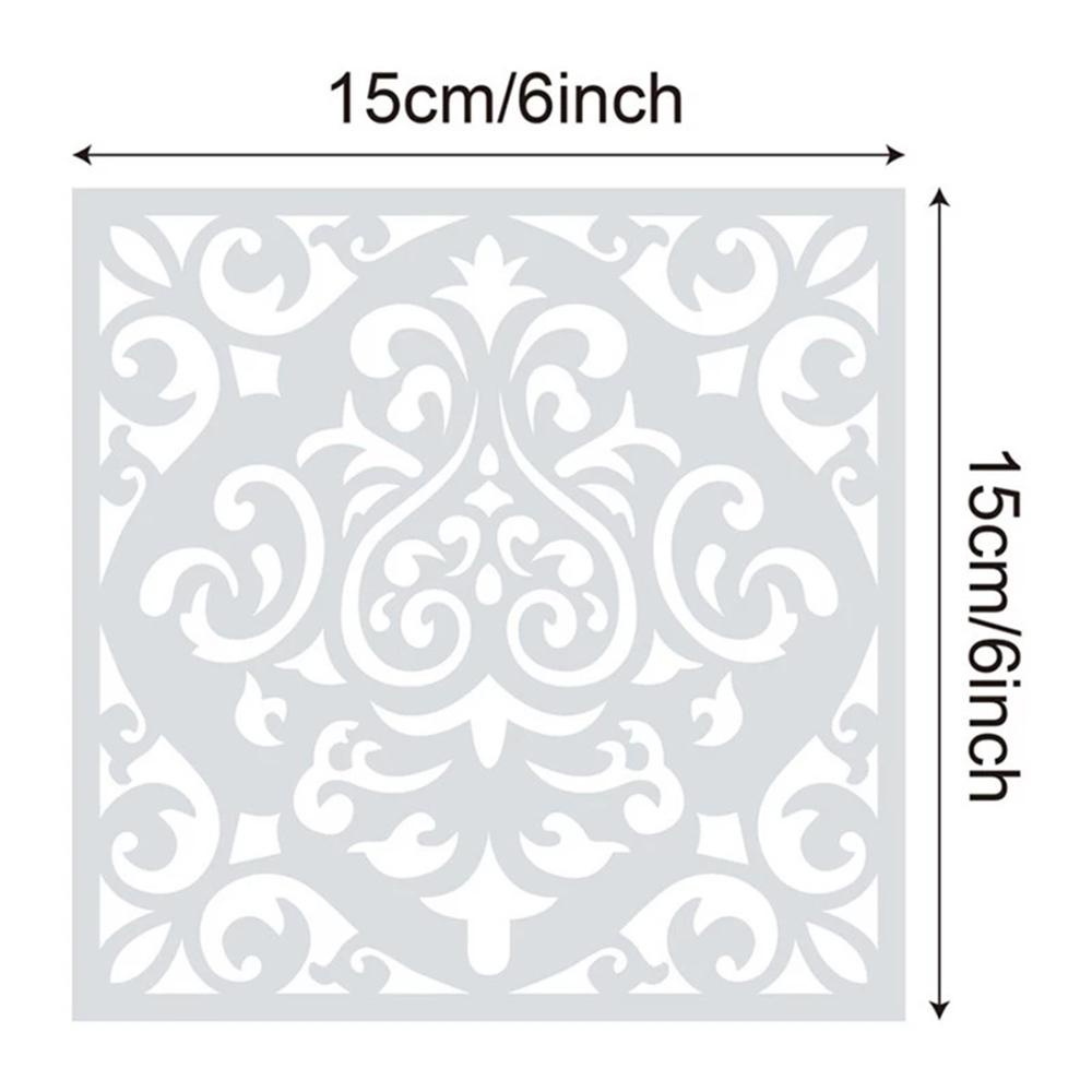 PEWANY Thước Vẽ Họa Tiết Trên Gạch Gỗ 15 * 15cm