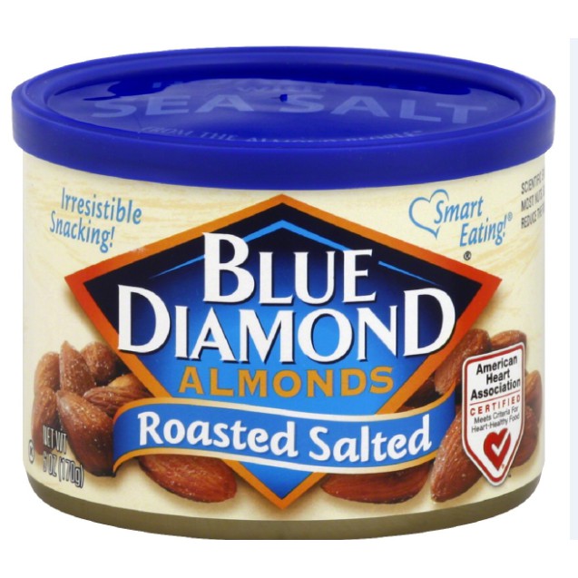 Hạnh nhân rang muối - Roasted Almond with Salt HIỆU Blue Diamond HỘP 1KG
