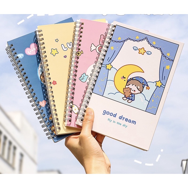 Sổ vở cầm tay hoạt hình dễ thương khổ A5