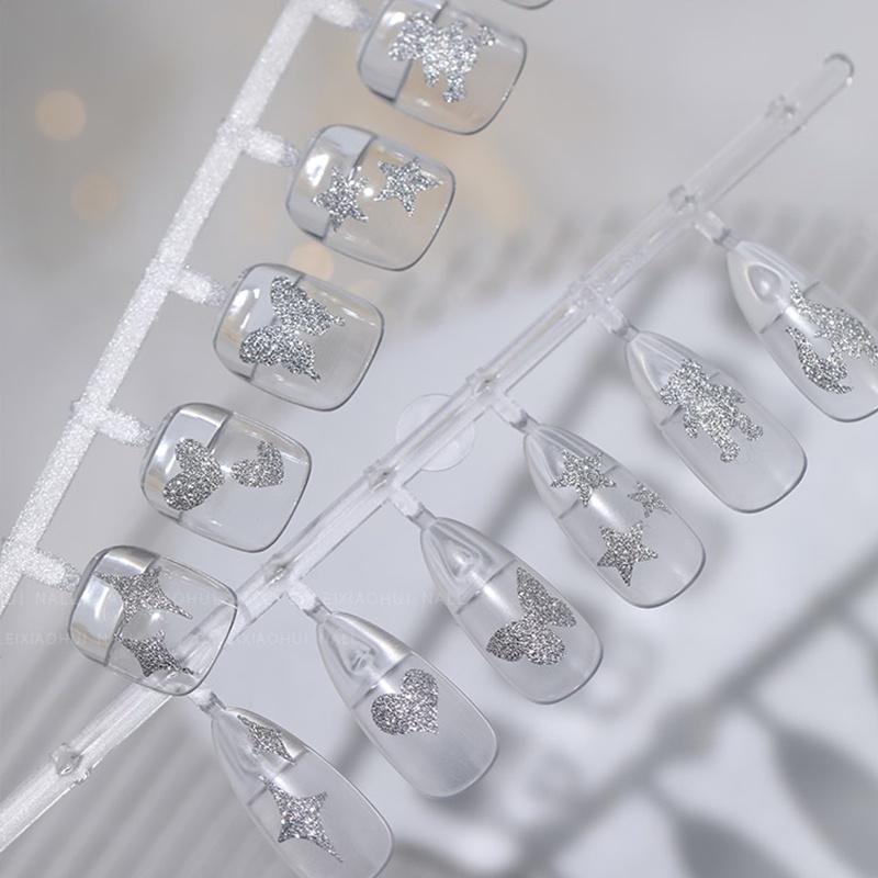 Miếng dán 3D UR SUGAR hình gấu/ ngôi sao/ bướm trang trí móng tay nghệ thuật