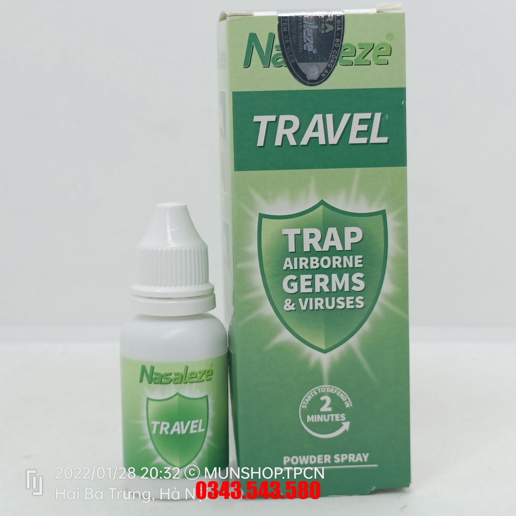 Xịt mũi NASALEZE TRAVEL 800mg