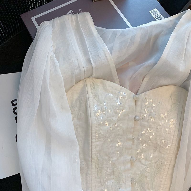 Áo Sơ Mi Chiffon Tay Dài Phong Cách Thời Trang Retro Pháp Dành Cho Nữ  tao bao