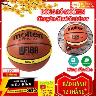 Bóng rổ da Molten GG7X + Tặng bơm + Balo rút + Kim bơm và Túi lưới đựng bóng SIÊU HOT