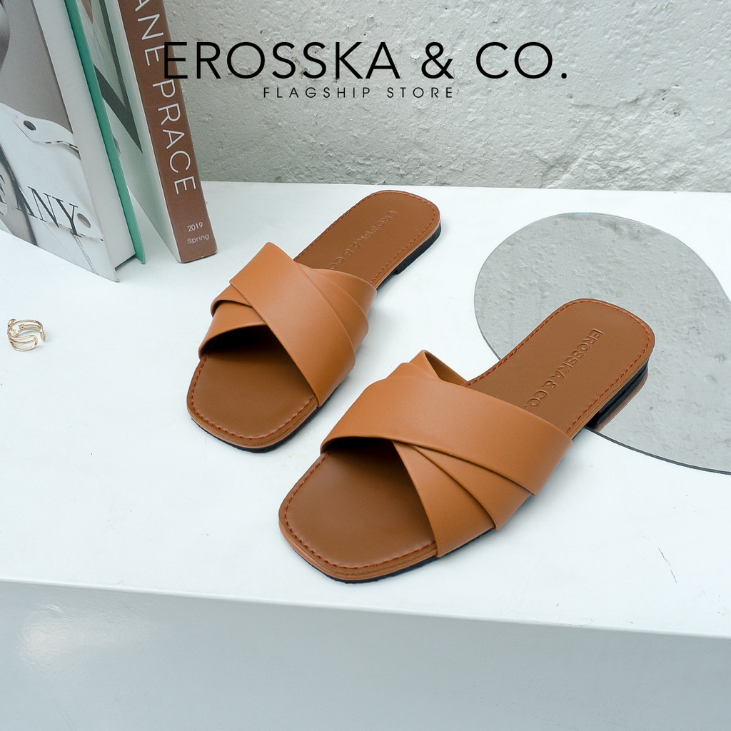 Erosska - Dép đi biển thời trang Erosska 2022 quai ngang_ DE051
