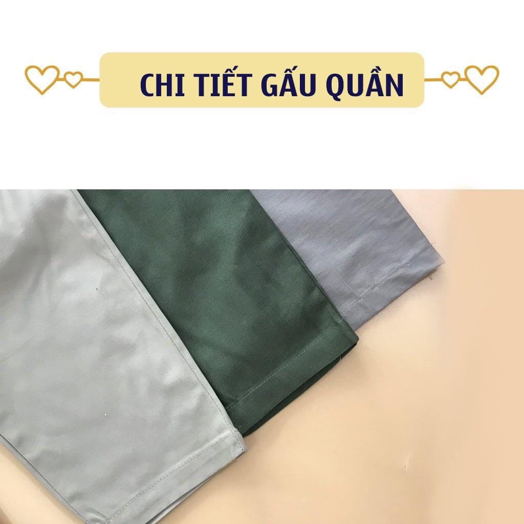 Quần kaki dài, quần dài cho bé kaki chất mềm cạp chun phong cách Hàn Quốc từ 15-35kg