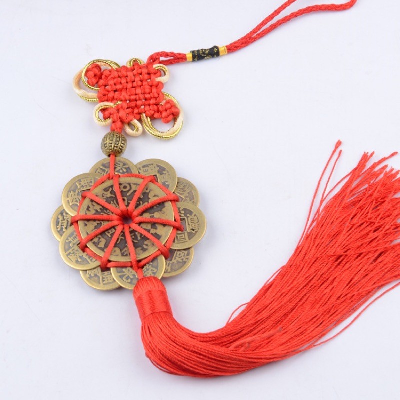 Dây Treo Đồng Tiền Hoa Mai Tài Lộc- Vật Phẩm Phong Thủy- Yinyang Shop
