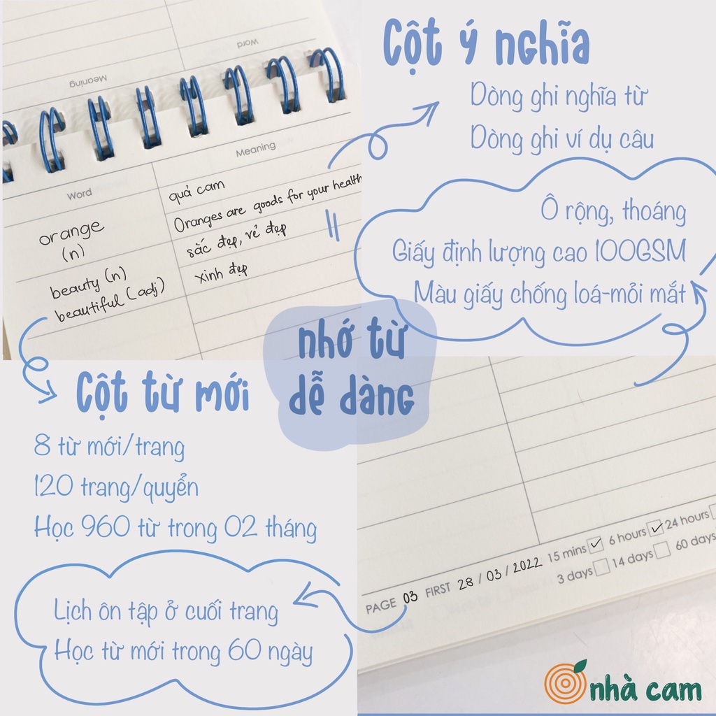 Sổ Học Từ Vựng Thông Minh Word Study Klong Nhà Cam