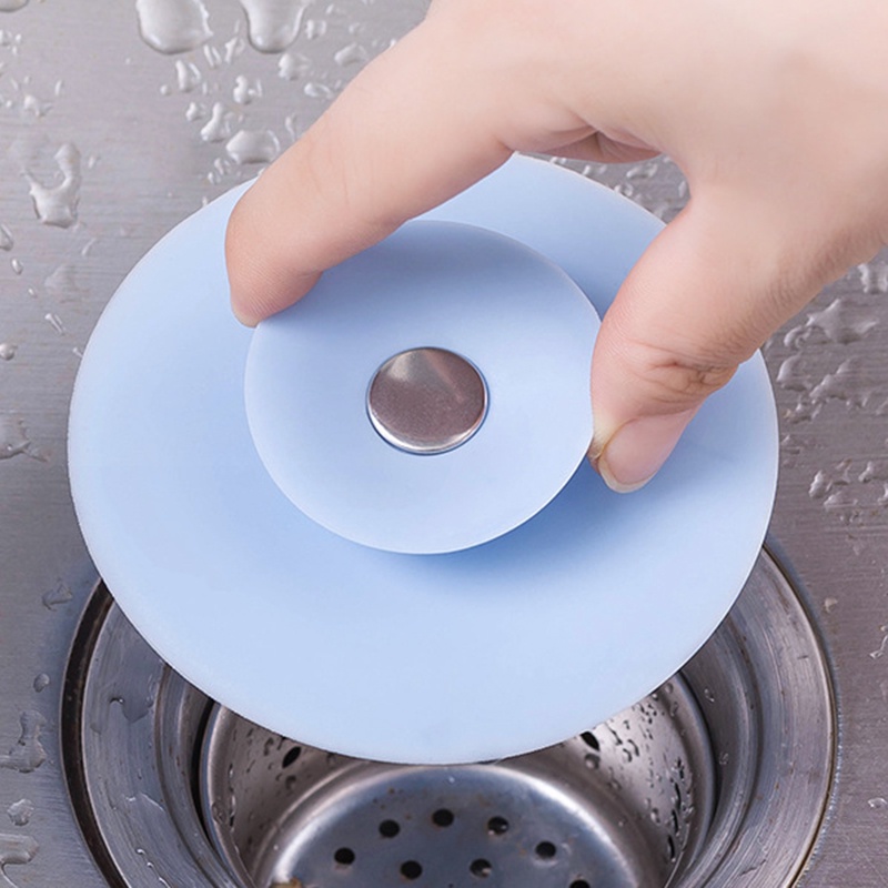 Nắp đậy lọc rác bồn rửa chén bát silicon, bịt nắp cống ngăn chặn khử mùi hôi nhà vệ sinh, thông tắc thoát nước sàn-K1725