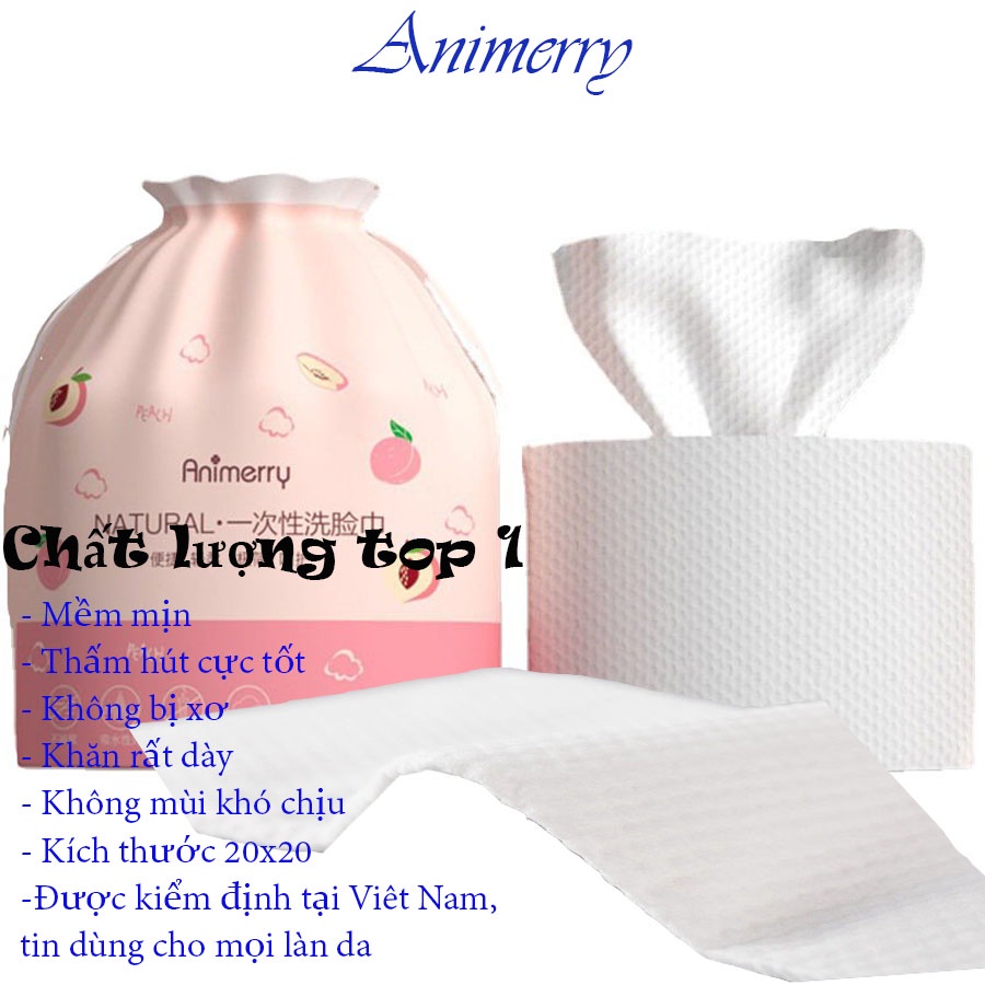 Khăn lau mặt dùng 1 lần lau khô khăn giấy đa năng Animerry