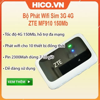 Bộ Phát Wifi 4G ZTE MF910 MF920 Tốc Độ 150Mpbs Đa Mạng - Hỗ Trợ 10 Thiết Bị Kết Nối