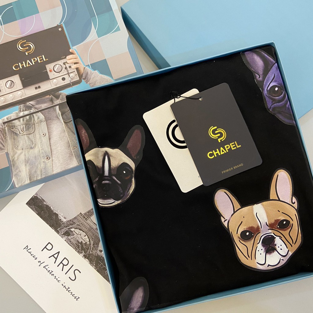 Áo Thun unisex in hình LUCKY DOG cổ tròn tay lỡ 100% vải Cotton siêu mịn mẫu CP021