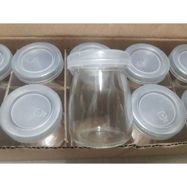 Hũ thủy tinh làm sữa chua 100ml (có nắp nhựa LOẠI 1)