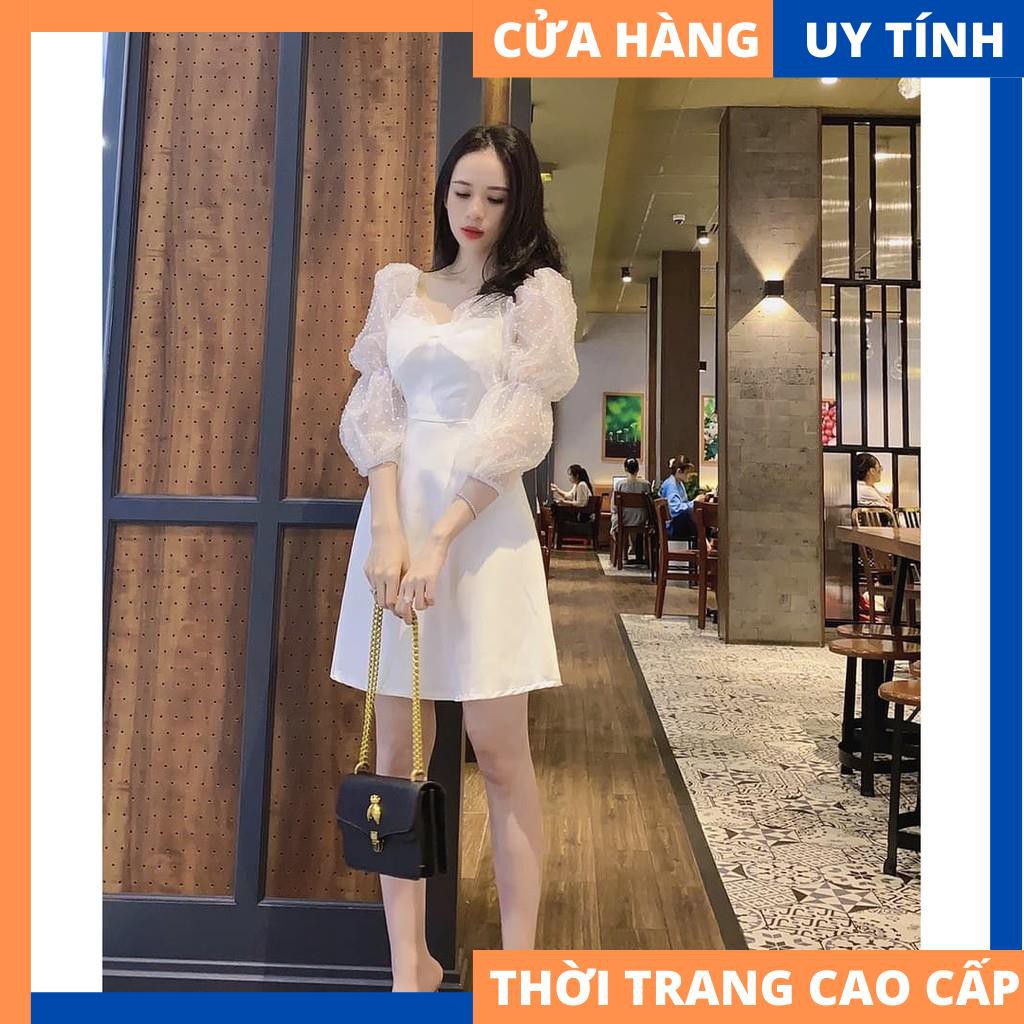 Đầm xòe tay lưới bồng phối nơ ngực siêu xinh Lizzy dress [HÀNG CAO CẤP]