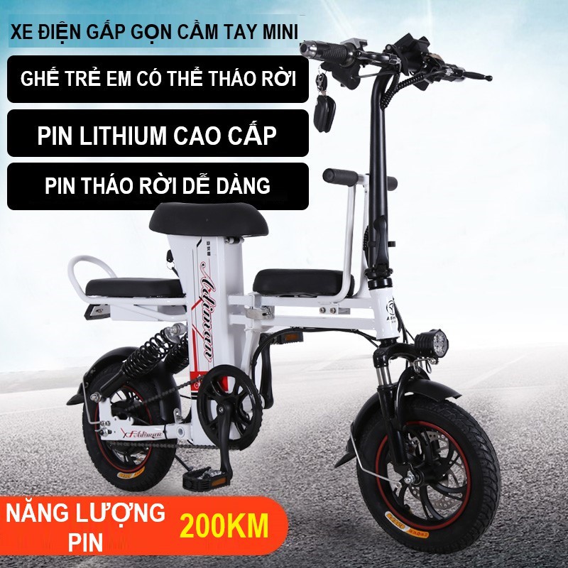 Xe Điện Gấp Gọn ADIMAN A1. Xe Điện Mini (Pin Lithium 48v-10A)