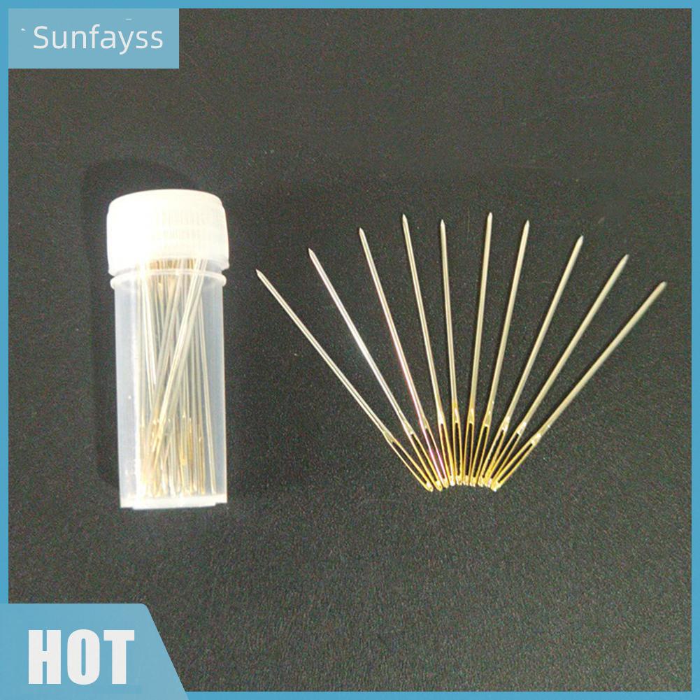 Bộ 10 cây kim thêu chữ thập thủ công chất liệu thép không gỉ