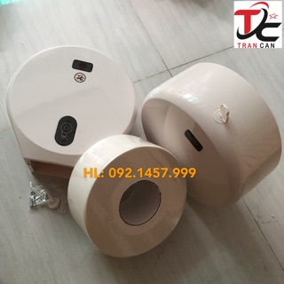 Hộp giấy vệ sinh công nghiệp cuộn lớn trắng cao cấp