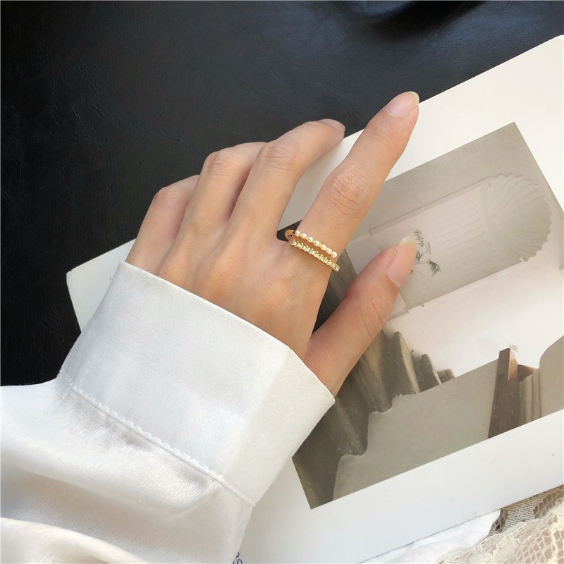 Nhẫn Đính Ngọc Trai Sang Trọng Cho Nữ B906