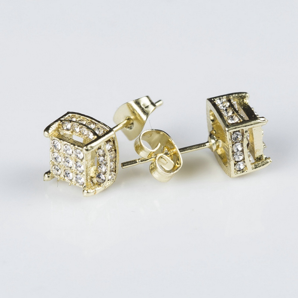 Hoa tai hình vuông đính kim cương nhân tạo sang trọng cho nữ