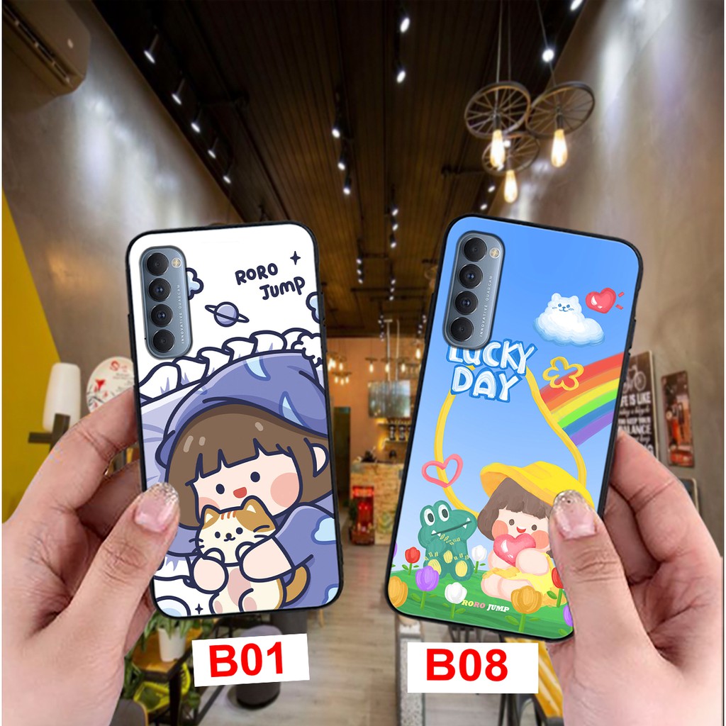 ỐP LƯNG OPPO RENO 4/RENO 4 PRO IN HÌNH BÒ SỮA DỄ THƯƠNG