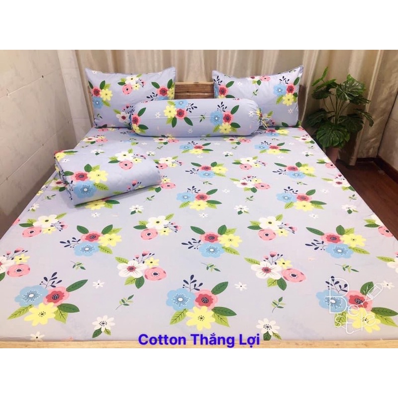 SET 5 MÓN {size drap 1m8} VẢI COTTON THẮNG LỢI chat chọn mẫu