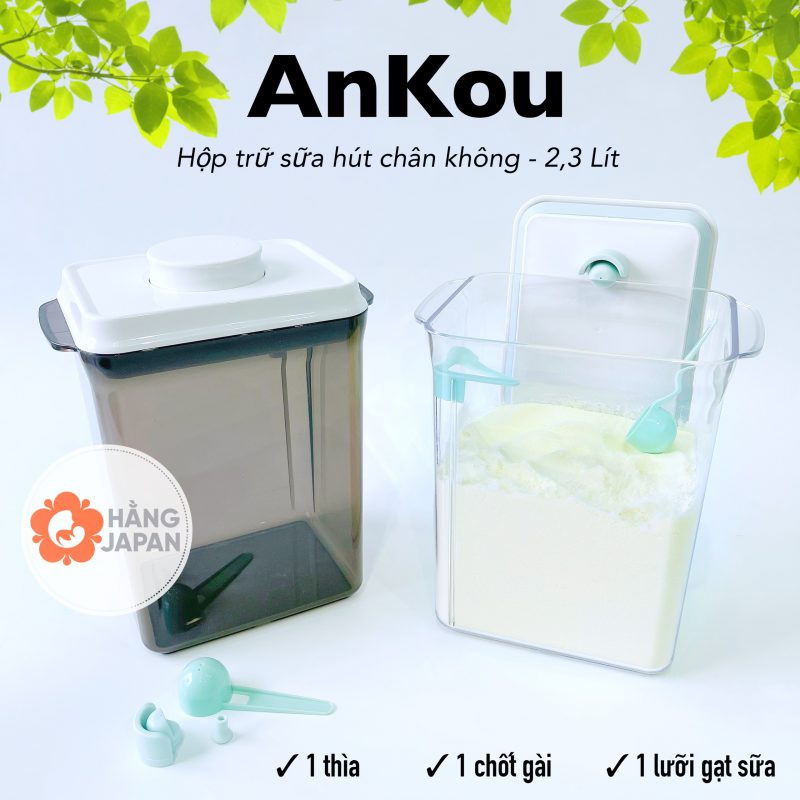 Hộp trữ sữa hút chân không Ankou cho bé 1.7 2.3L của Babyhop