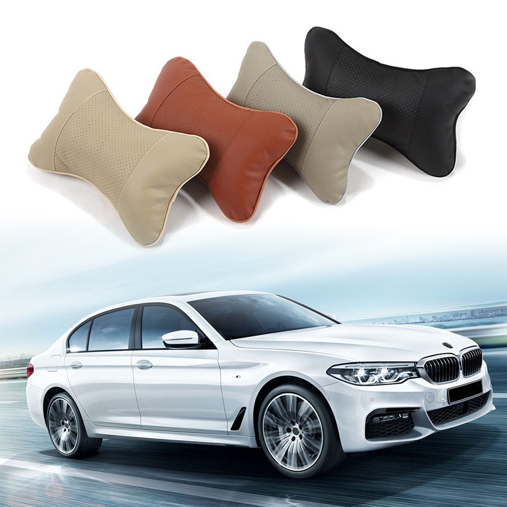 Gối da tựa đầu hỗ trợ cổ an toàn cho xe hơi 28cm x 18cm x 8.5cm