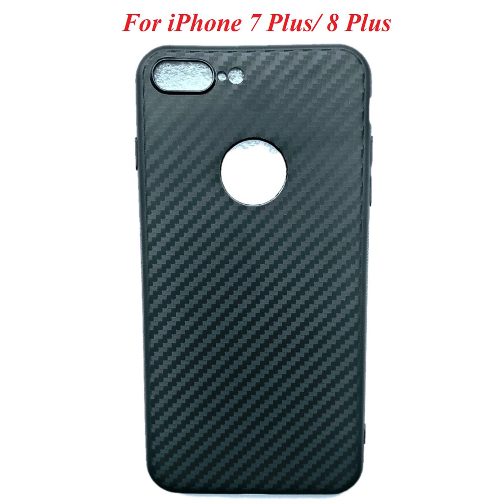 Ốp Silicon Vân Carbon Cho iPhone 7 Plus/ 8 Plus