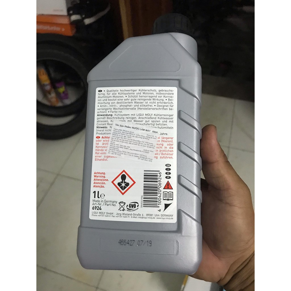 Nước Làm Mát Cao Cấp Pha Sẵn Liqui Moly Coolant Ready Mix RAF-12 Plus 1 Lít