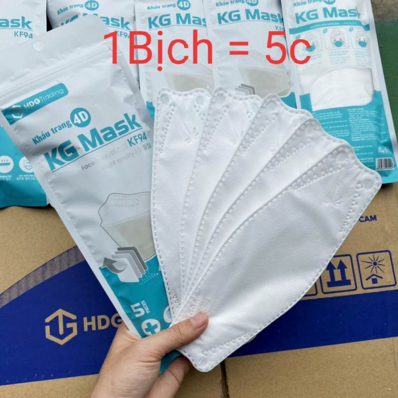 Khẩu Trang 4D Mask kháng khuẩn KF94 công nghệ Hàn Quốc