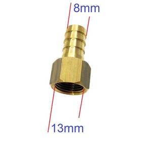 Nối co đuôi chuột ren trong 13mm, đầu ra nối ống 8mm