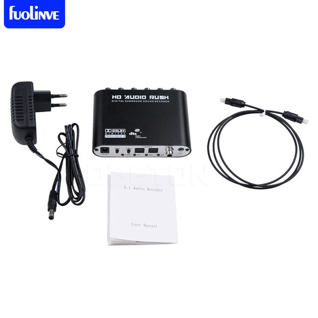 fo 5.1 Audio Gear DTS AC-3 6CH Digital Audio converter LPCM To 5.1 Analog Output 2.1 Digital Audio Decoder For DVD PC