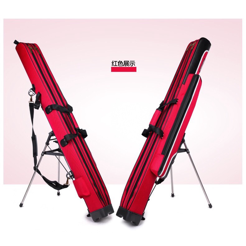 Bao đựng cần 1m25  2 ngăn, có chân chống, bao đựng cần câu đài