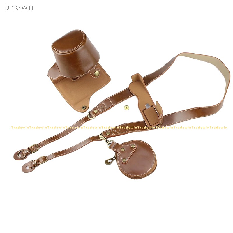 Túi Da Đựng Máy Ảnh Fujifilm X-T100 XT100 15-45mm Kèm Dây Đeo Vai