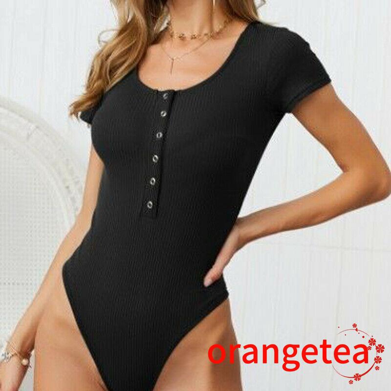 Jumpsuit Dệt Kim Tay Ngắn Màu Sắc Thanh Lịch Cho Phái Nữ | BigBuy360 - bigbuy360.vn