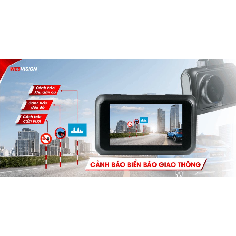 Camera hành trình Webvision A38 ghi hình 4K, hỗ trợ cảnh báo giao thông chuẩn xác, kết nối wifi,lưu trữ lên tới 128G