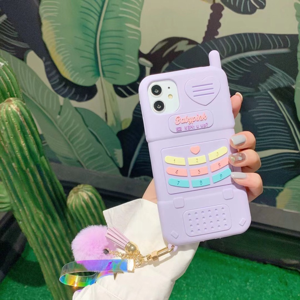 Hợp iphone case 12/12mini/12pro/12pro max/11/11pro/11pro max/xs max/xr/xs/x/8/7/8plus/7plus Barbie cell phone DPhim hoạt hình âm thanh nổi  Ống kính bảo vệ trọn gói