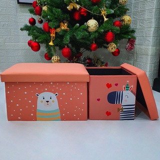 Ghế Đôn Kiêm Tủ Vải Đa Năng Siêu Cute Cho Bé Có Thể Gấp Gọn Để Tiết Kiệm Không Gian