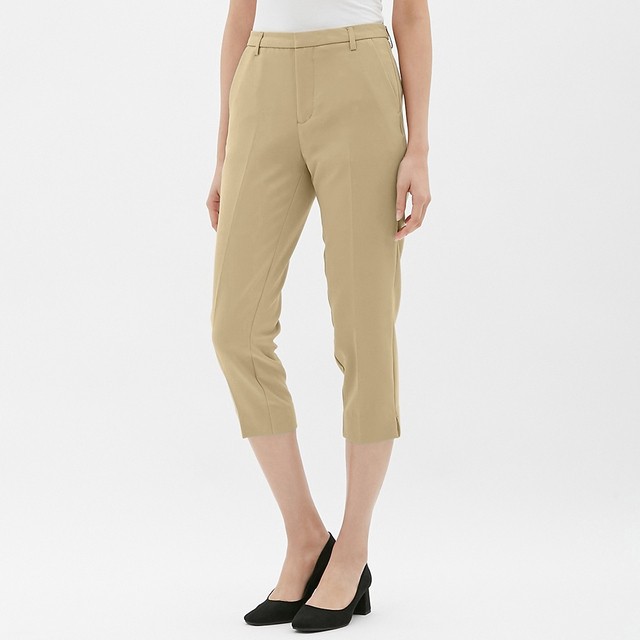 Quần tây lửng GU Beige