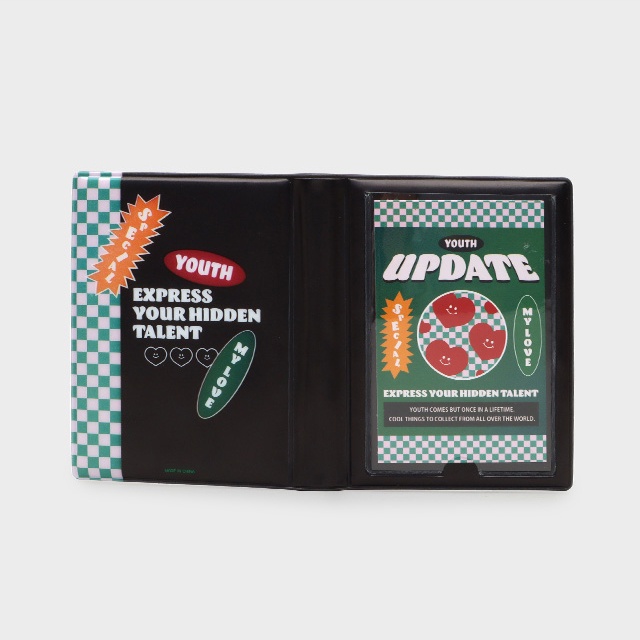 Sách sưu tầm DAISO mẫu 1P  có móc khóa màu hồng/ đen