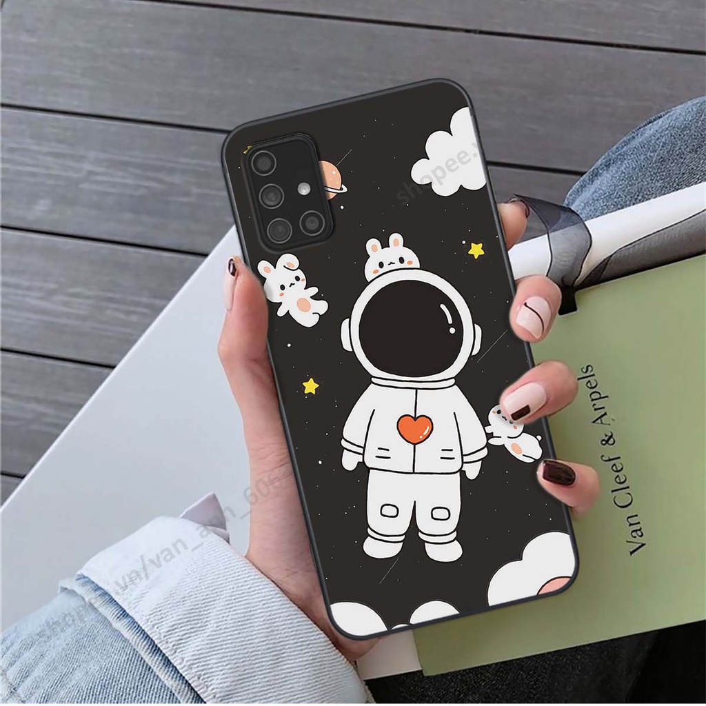 Ốp Samsung M51 hình bầu trời, phi hành gia đẹp, ốp lưng điện thoại samsung galaxy viền dẻo cao cấp