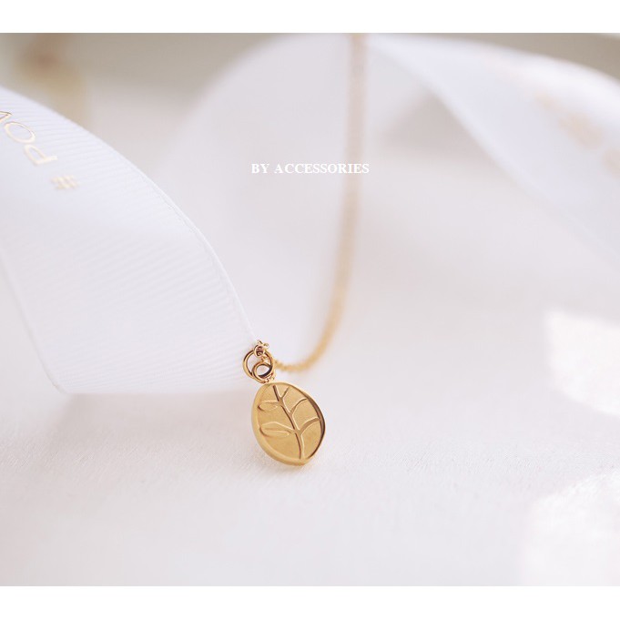 Dây chuyền titan chiếc lá không gỉ WN200203