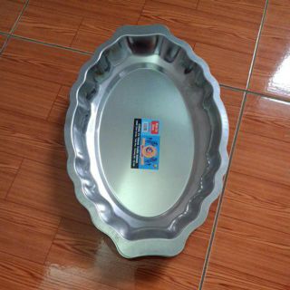 Khay inox bày cá dài 35cm