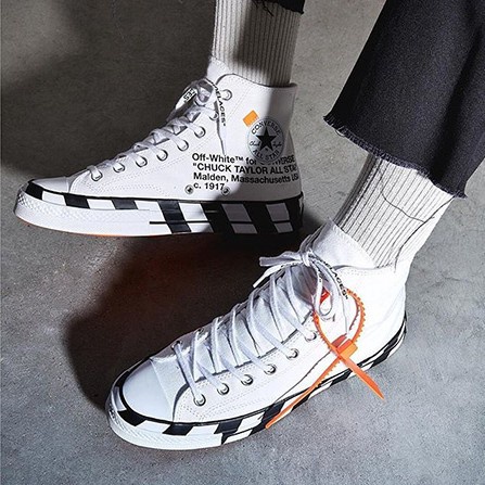 Giày Thể Thao Off White Converse Vải canvas Cao Cấp Cá Tính Cho Nam Nữ