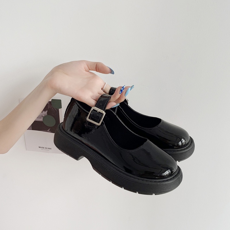 Giày da IELGY đế dày phong cách retro Nhật Bản thời trang cho nữ