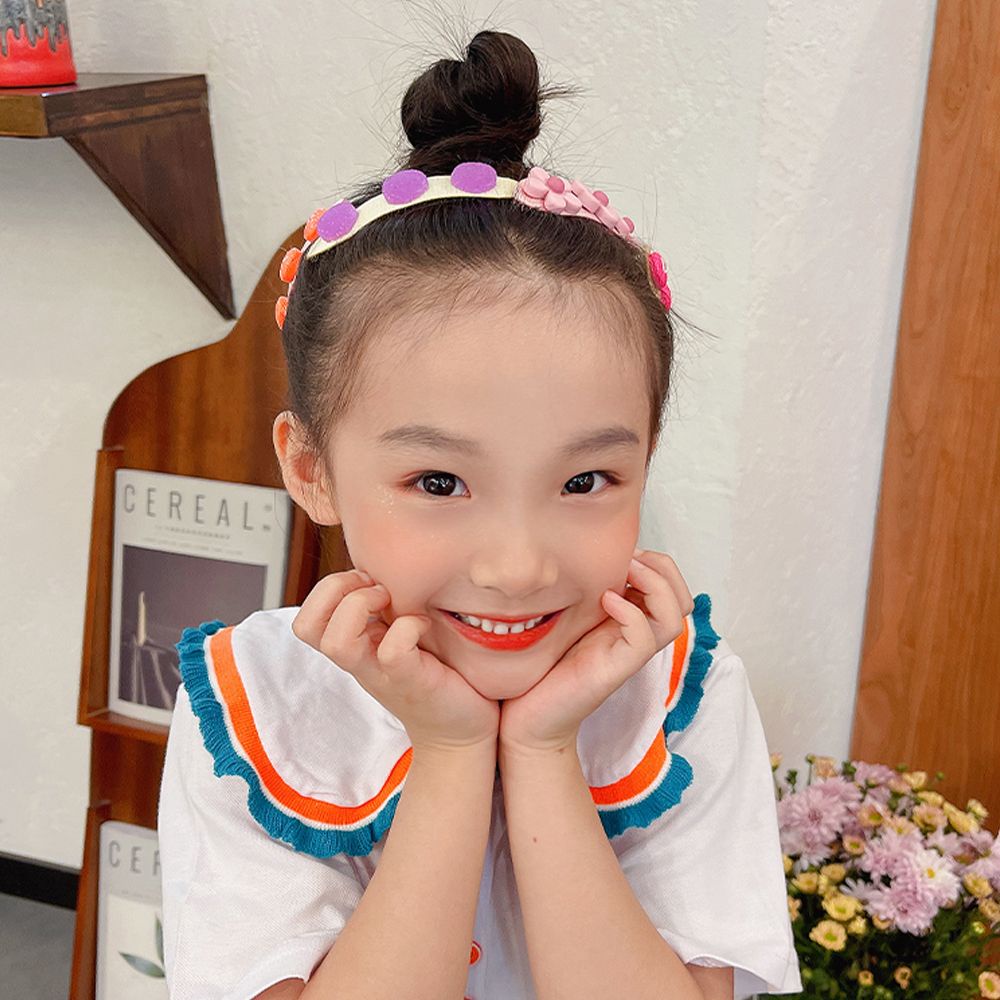 Kẹp Tóc Mái Dạng Dán Họa Tiết Hoa / Thỏ / Kẻ Sọc Nhiều Màu Có Thể Gấp Gọn Cho Bé Gái