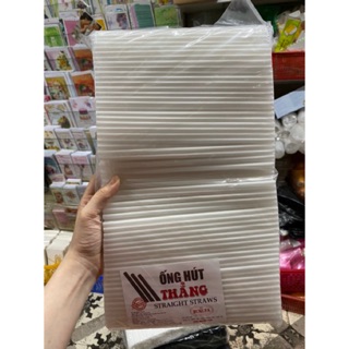 1 gói 500 gram cái ống hút thẳng màu trắng phi 6 uống nước uống sinh tố